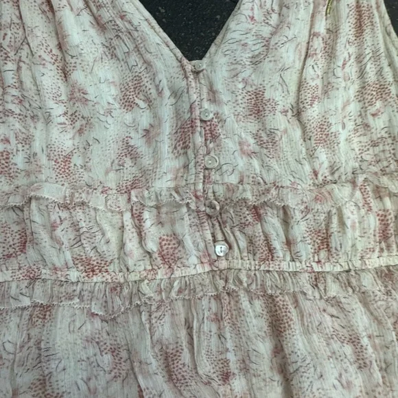 Allsaints Annie Lanai Ruffled Pink Floral Mini Dress - Picture 5 of 8